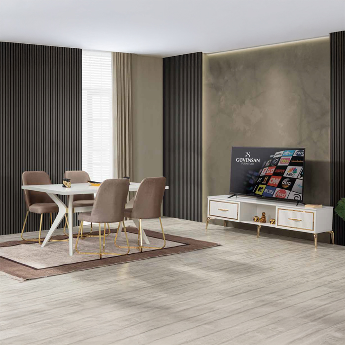 Nirvana Gold Yemek Odası Takımı